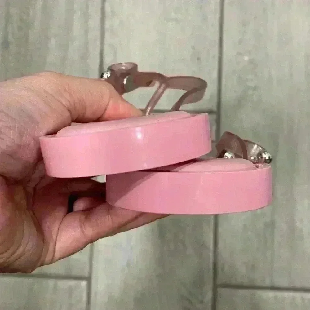 Mini Melissa Pink Bow Flip Flops size 3